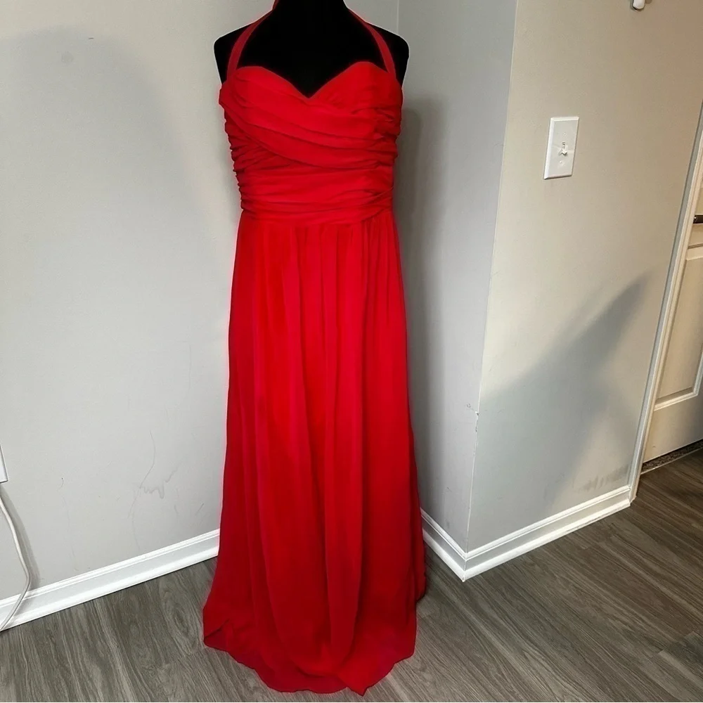 Alfred Angelo Pomegranate Strapless Dress in Size 16 - Picture 1 of 9